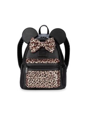 NEW Minnie Mouse Sequined Mini Backpack by Loungefly – Belle Bronze